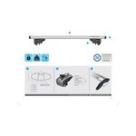Auto si Moto - Piese auto si accesorii - Caroserie - Alte accesorii caroserie - Bare portbagaj auto transversale Menabo Lince Silver pentru Hyundai Kona 2017+ - Infinity.ro