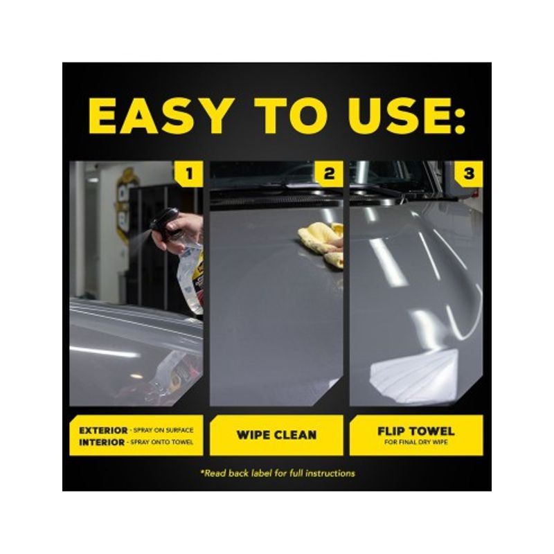 Auto si Moto - Intretinere auto - Produse curatare auto - Spray Curatare Rapida cu Efect Hidrofob Meguiar's Paint Dash & Glass Inside & Out Detailer, 473 ml - Infinity.ro