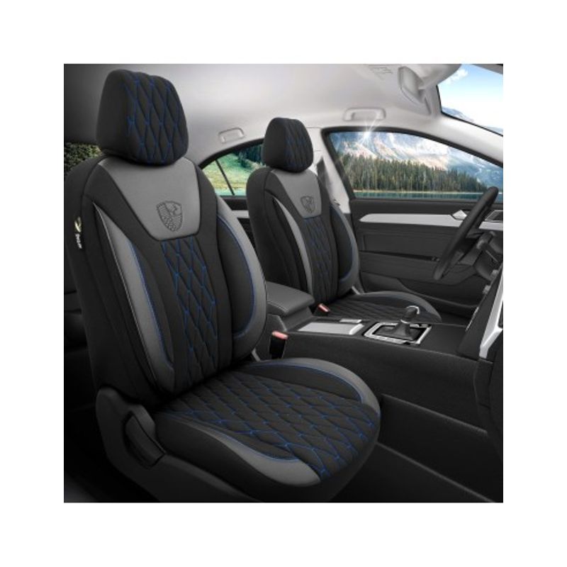 Auto si Moto - Intretinere auto - Huse auto - Set Huse Scaun Bronco Albastru, Umbrella - Infinity.ro