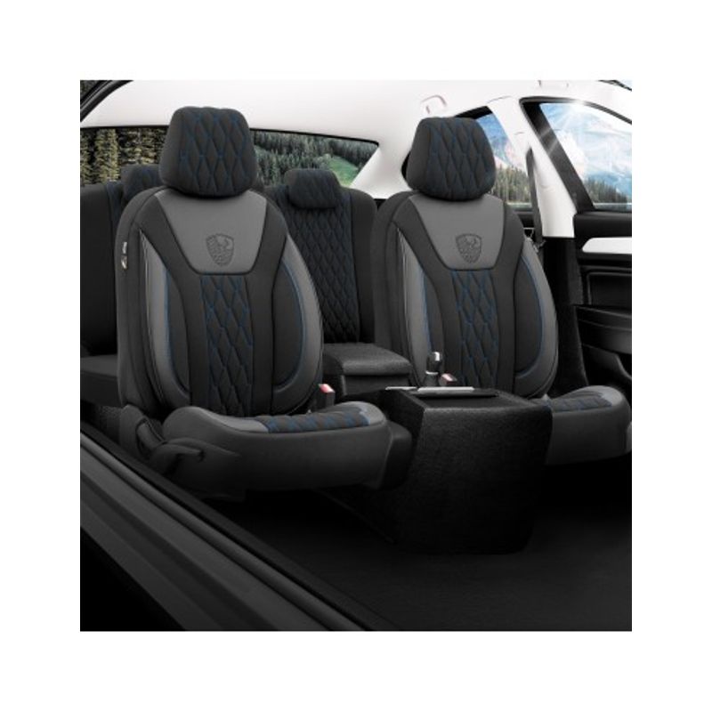 Auto si Moto - Intretinere auto - Huse auto - Set Huse Scaun Bronco Albastru, Umbrella - Infinity.ro