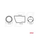 Auto si Moto - Piese auto si accesorii - Caroserie - Ornamente exterior auto - Ornament toba esapament din inox 48-65mm, Lungime 150mm - Infinity.ro