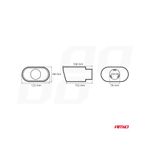 Auto si Moto - Piese auto si accesorii - Caroserie - Ornamente exterior auto - Ornament toba esapament din inox cu iesire dreptunghiulara 33-50 mm, lungime 168 mm - Infinity.ro