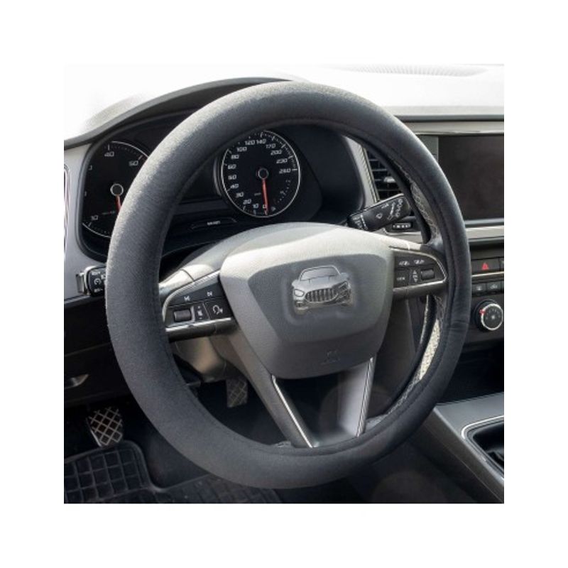 Auto si Moto - Intretinere auto - Huse auto - Husa volan din Velur 37-39 cm Negru, Amio - Infinity.ro