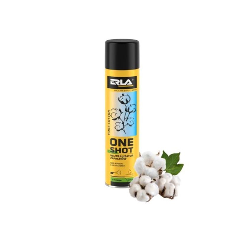 Casa si Gradina - Decoratiuni - Aromaterapie si lumanari - Odorizante camera - Neutralizant si odorizant de camera 2 in 1, aroma Bumbac Pur Erla One Shot, 600 ml - Infinity.ro