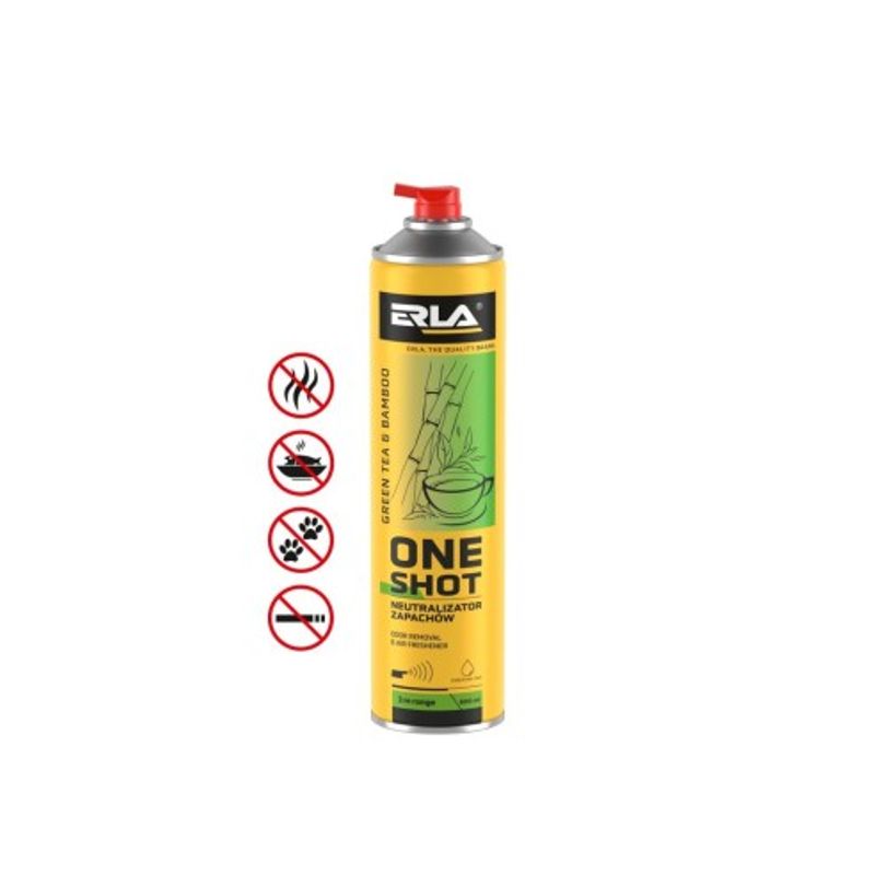 Casa si Gradina - Decoratiuni - Aromaterapie si lumanari - Odorizante camera - Neutralizant si odorizant de camera 2 in 1, aroma Ceai Verde si Bambus Erla One Shot, 600 ml - Infinity.ro