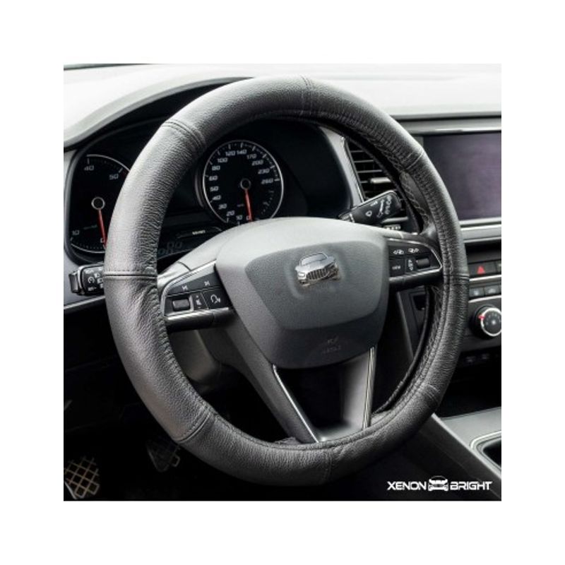 Auto si Moto - Intretinere auto - Huse auto - Husa volan din Piele 37-39 cm Negru, Amio - Infinity.ro