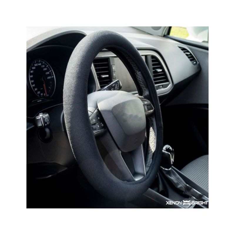 Auto si Moto - Intretinere auto - Huse auto - Husa volan din Velur 37-39 cm Negru, Amio - Infinity.ro