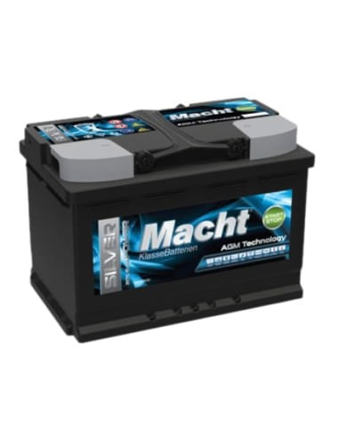 Baterie Auto, Macht SILVER AGM 60 Ah, 640 A, Start-Stop, 242X175X190mm