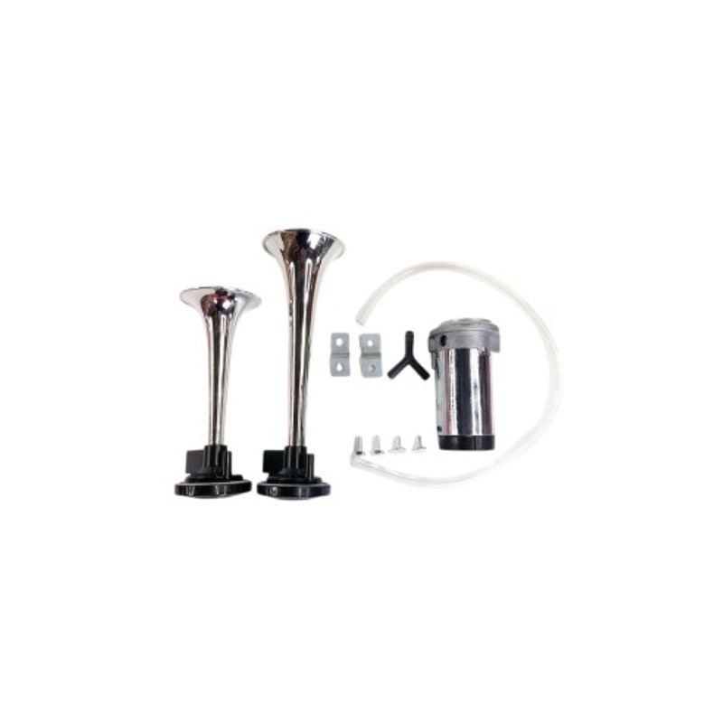 Auto si Moto - Piese auto si accesorii - Caroserie - Ornamente exterior auto - Claxon auto 2 trompete premium, compresor aer inclus, 12V - Infinity.ro