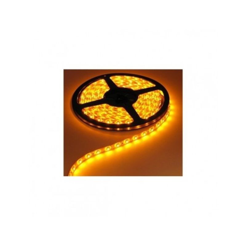 Auto si Moto - Piese auto si accesorii - Caroserie - Faruri, stopuri si proiectoare - Banda led galbena 60 leduri 3528/metru, 12V, rezistenta la apa, la rola de 5 metri - Infinity.ro