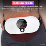 Ingrijire personala si Cosmetice - Sanatate si wellness - Articole wellness - Aparate si dispozitive de masaj - Centura EMS cu masaj, infrarosu, 5 moduri, 18 niveluri, baterie 1200 mAh, alb, portabila - Infinity.ro