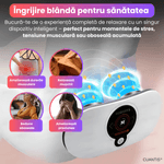 Ingrijire personala si Cosmetice - Sanatate si wellness - Articole wellness - Aparate si dispozitive de masaj - Centura EMS cu masaj, infrarosu, 5 moduri, 18 niveluri, baterie 1200 mAh, alb, portabila - Infinity.ro