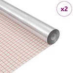 Casa si Gradina - Constructii - Ferestre si accesorii - Accesorii ferestre - Folie oglinda 2 pcs Argintiu PET - Infinity.ro