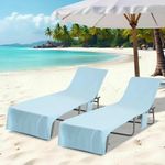 Casa si Gradina - Textile si covoare - Textile baie - Prosoape - Prosoape pentru sezlong 2 pcs albastru 210 x 75 cm - Infinity.ro