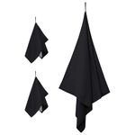 Casa si Gradina - Textile si covoare - Textile baie - Prosoape - Set de Prosoape sport 3 pcs Negru Poliester si poliamida - Infinity.ro