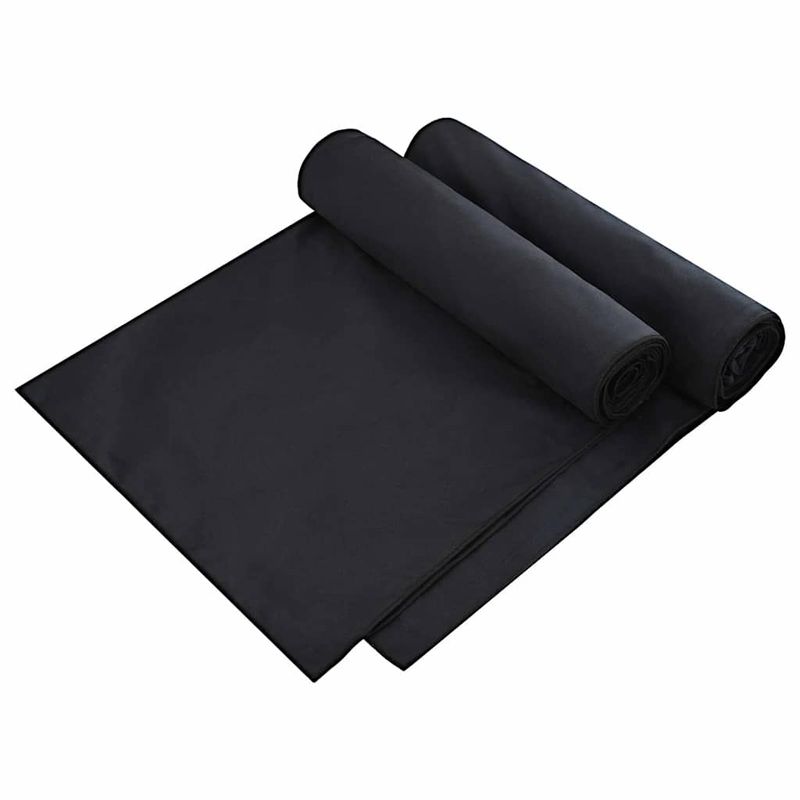 Casa si Gradina - Textile si covoare - Textile baie - Prosoape - Prosoape pentru sezlong 2 pcs Negru 210 x 75 cm - Infinity.ro