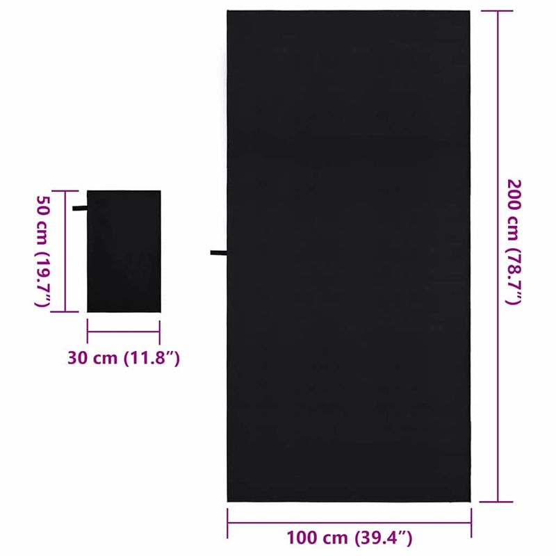 Casa si Gradina - Textile si covoare - Textile baie - Prosoape - Set de Prosoape sport Altele Negru tesatura - Infinity.ro