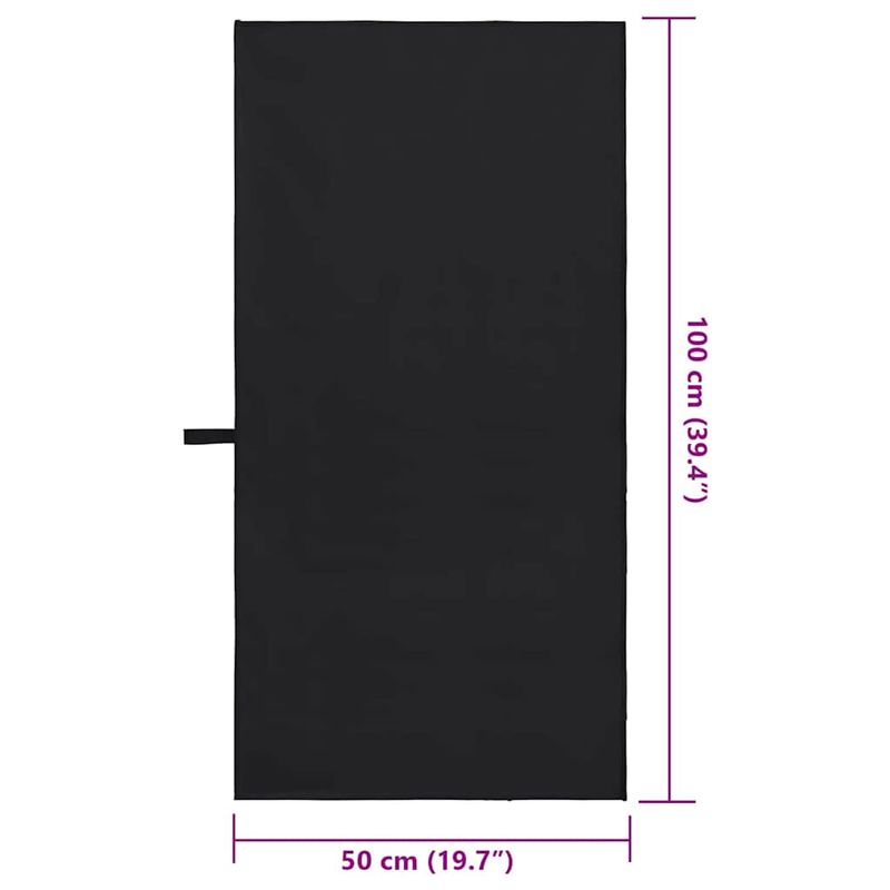 Casa si Gradina - Textile si covoare - Textile baie - Prosoape - Prosoape sport 2 pcs Negru 100 x 50 cm Poliester si poliamida - Infinity.ro