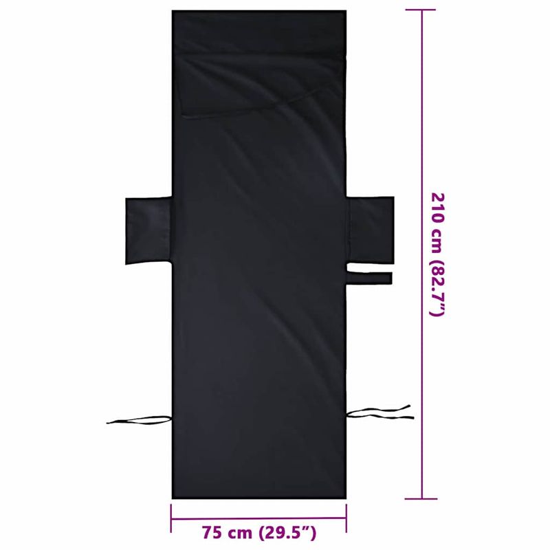 Casa si Gradina - Textile si covoare - Textile baie - Prosoape - Prosoape pentru sezlong 2 pcs Negru 210 x 75 cm - Infinity.ro