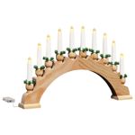 Casa si Gradina - Decoratiuni - Decoratiuni de sezon - Decoratiune de Craciun cu 10 lumanari LED Maro 47 x 5 x 29 cm - Infinity.ro