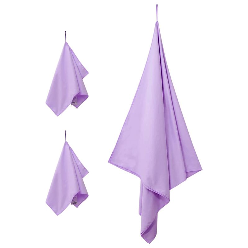 Casa si Gradina - Textile si covoare - Textile baie - Prosoape - Set de Prosoape sport 3 pcs Violet Poliester si poliamida - Infinity.ro