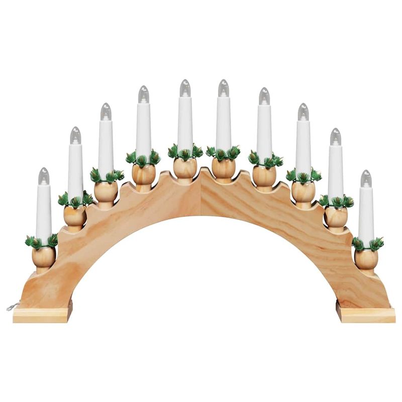 Casa si Gradina - Decoratiuni - Decoratiuni de sezon - Decoratiune de Craciun cu 10 lumanari LED Maro 47 x 5 x 29 cm - Infinity.ro