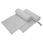 Casa si Gradina - Textile si covoare - Textile baie - Prosoape - Prosoape sport 2 pcs Gri 200 x 100 cm Poliester si poliamida - Infinity.ro