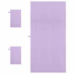 Casa si Gradina - Textile si covoare - Textile baie - Prosoape - Set de Prosoape sport 3 pcs Violet Poliester si poliamida - Infinity.ro