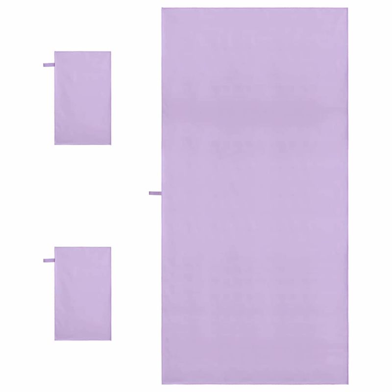 Casa si Gradina - Textile si covoare - Textile baie - Prosoape - Set de Prosoape sport 3 pcs Violet Poliester si poliamida - Infinity.ro