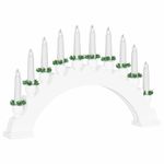 Casa si Gradina - Decoratiuni - Decoratiuni de sezon - Decoratiune de Craciun cu 10 lumanari LED Alb 47 x 5 x 29 cm - Infinity.ro