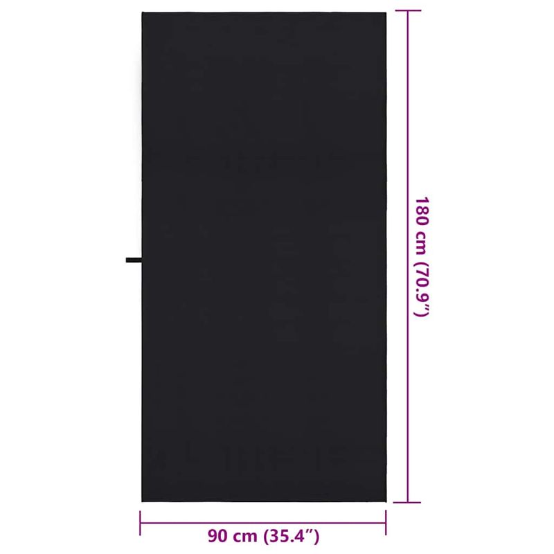 Casa si Gradina - Textile si covoare - Textile baie - Prosoape - Prosoape sport 2 pcs Negru 180 x 90 cm Poliester si poliamida - Infinity.ro