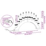 Casa si Gradina - Decoratiuni - Decoratiuni de sezon - Decoratiune de Craciun cu 10 lumanari LED Alb 47 x 5 x 29 cm - Infinity.ro