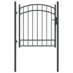 Casa si Gradina - Constructii - Usi interior, exterior si garaj - Usi garaj - Poarta de gard Gri 125 x 100 cm Otel vopsit in pulbere - Infinity.ro