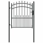 Casa si Gradina - Constructii - Usi interior, exterior si garaj - Usi garaj - Poarta de gard cu varfuri Gri 125 x 100 cm - Infinity.ro