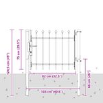 Casa si Gradina - Constructii - Usi interior, exterior si garaj - Usi garaj - Poarta de gard Gri 100 x 75 cm Otel acoperit cu pulbere - Infinity.ro