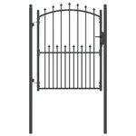 Casa si Gradina - Constructii - Usi interior, exterior si garaj - Usi garaj - Poarta de gard cu tepi Gri 150 x 100 cm Otel vopsit in pulbere - Infinity.ro