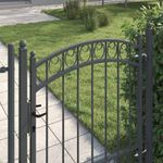 Casa si Gradina - Constructii - Usi interior, exterior si garaj - Usi garaj - Poarta de gard Gri 125 x 100 cm Otel vopsit in pulbere - Infinity.ro