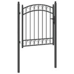 Casa si Gradina - Constructii - Usi interior, exterior si garaj - Usi garaj - Poarta de gard Gri 125 x 100 cm Otel vopsit in pulbere - Infinity.ro