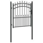 Casa si Gradina - Constructii - Usi interior, exterior si garaj - Usi garaj - Poarta de gard cu varfuri Gri 125 x 100 cm - Infinity.ro