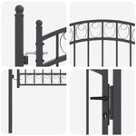 Casa si Gradina - Constructii - Usi interior, exterior si garaj - Usi garaj - Poarta de gard Gri 125 x 100 cm Otel vopsit in pulbere - Infinity.ro