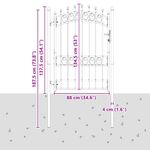 Casa si Gradina - Constructii - Usi interior, exterior si garaj - Usi garaj - Poarta de gard cu tepi Gri 170 x 100 cm Otel vopsit in pulbere - Infinity.ro