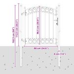 Casa si Gradina - Constructii - Usi interior, exterior si garaj - Usi garaj - Poarta de gard Gri 125 x 100 cm Otel vopsit in pulbere - Infinity.ro