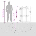 Casa si Gradina - Constructii - Usi interior, exterior si garaj - Usi garaj - Poarta de gard cu tepi Gri 170 x 100 cm Otel vopsit in pulbere - Infinity.ro