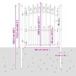 Casa si Gradina - Constructii - Usi interior, exterior si garaj - Usi garaj - Poarta de gard cu varfuri Gri 125 x 100 cm - Infinity.ro