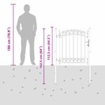 Casa si Gradina - Constructii - Usi interior, exterior si garaj - Usi garaj - Poarta de gard Gri 125 x 100 cm Otel vopsit in pulbere - Infinity.ro