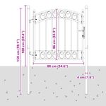 Casa si Gradina - Constructii - Usi interior, exterior si garaj - Usi garaj - Poarta de gard Gri 100 x 100 cm Otel vopsit in pulbere - Infinity.ro