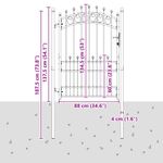 Casa si Gradina - Constructii - Usi interior, exterior si garaj - Usi garaj - Poarta de gard cu varfuri Gri 170 x 100 cm - Infinity.ro