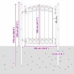 Casa si Gradina - Constructii - Usi interior, exterior si garaj - Usi garaj - Poarta de gard Gri 150 x 100 cm Otel vopsit in pulbere - Infinity.ro