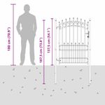 Casa si Gradina - Constructii - Usi interior, exterior si garaj - Usi garaj - Poarta de gard cu varfuri Gri 170 x 100 cm - Infinity.ro