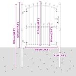 Casa si Gradina - Constructii - Usi interior, exterior si garaj - Usi garaj - Poarta de gard cu tepi Gri 150 x 100 cm Otel vopsit in pulbere - Infinity.ro